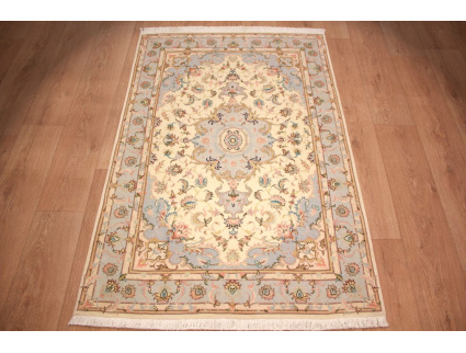 Persian carpet Tabriz with Silk 152x101 cm Beige