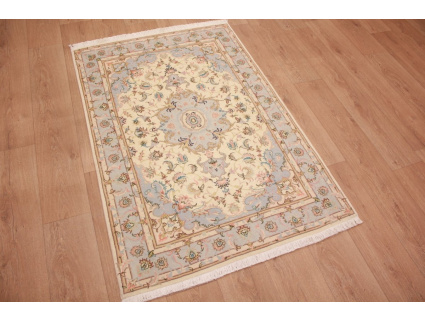 Perserteppich Täbriz  mit Seide 152x101 cm Beige