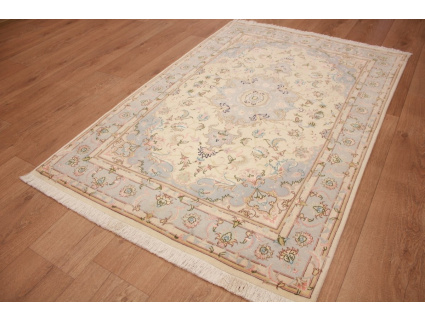 Persian carpet Tabriz with Silk 152x101 cm Beige