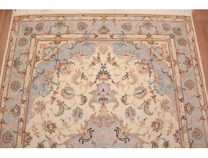 Persian carpet Tabriz with Silk 152x101 cm Beige