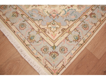 Persian carpet Tabriz with Silk 152x101 cm Beige