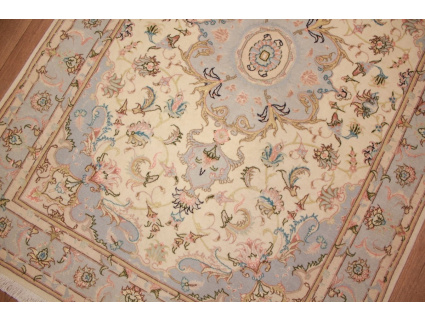 Persian carpet Tabriz with Silk 152x101 cm Beige