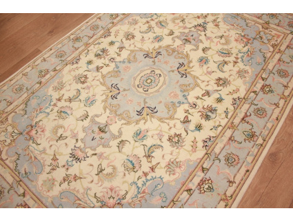 Persian carpet Tabriz with Silk 152x101 cm Beige