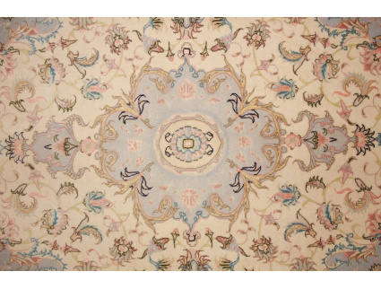 Perserteppich Täbriz  mit Seide 152x101 cm Beige