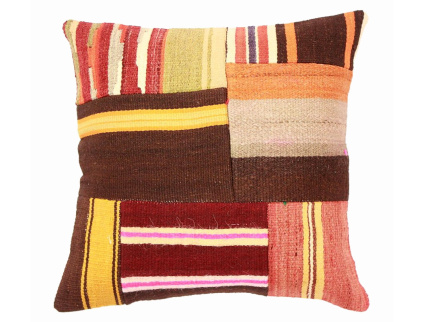 Oriental Kilim Pillow cushion natural colors & wool ca. 40x40 cm