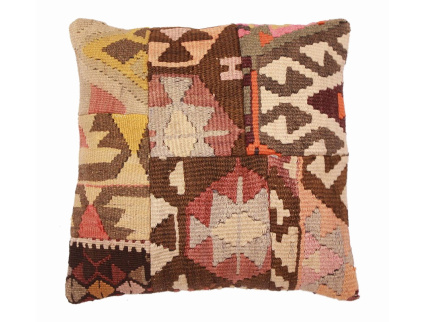 Oriental Kilim Pillow cushion natural colors & wool ca. 40x40 cm