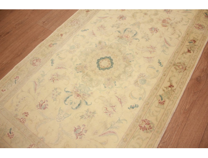 Persian carpet Tabriz Runner with Silk 227x86 cm Beige