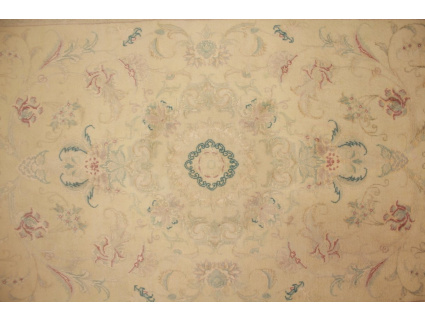 Persian carpet Tabriz Runner with Silk 227x86 cm Beige