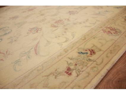 Persian carpet Tabriz Runner with Silk 227x86 cm Beige