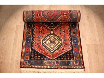 Persian carpet Yalameh pure wool 277x77 cm Läufer