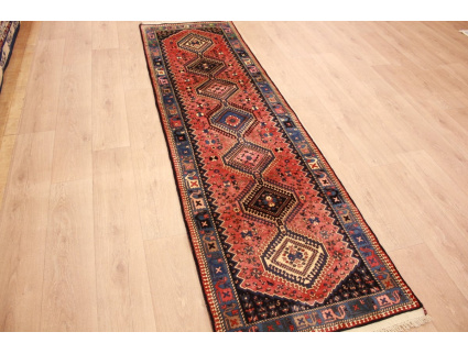 Persian carpet Yalameh pure wool 277x77 cm Läufer