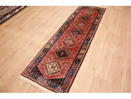 Persian carpet Yalameh pure wool 277x77 cm Läufer