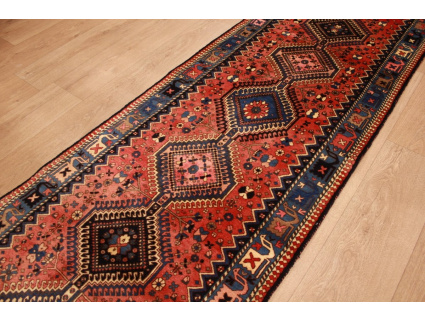 Persian carpet Yalameh pure wool 277x77 cm Läufer