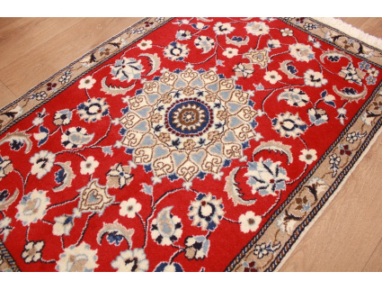 Persian carpet Nain 131x98 cm Oriental carpet red