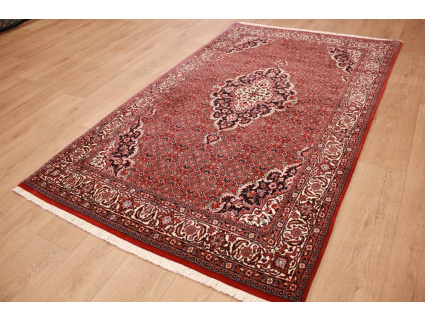 Persian carpet Bidjar with Silk 214x129 cm Red