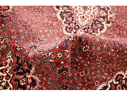 Persian carpet Bidjar with Silk 214x129 cm Red