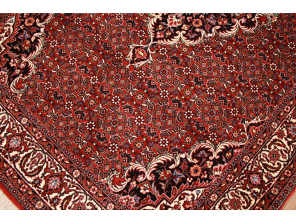 Persian carpet Bidjar with Silk 214x129 cm Red