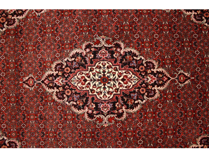 Persian carpet Bidjar with Silk 214x129 cm Red