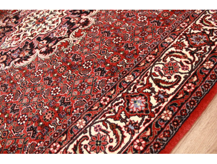 Persian carpet Bidjar with Silk 214x129 cm Red