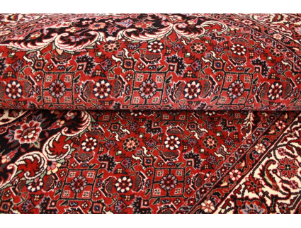 Persian carpet Bidjar with Silk 214x129 cm Red