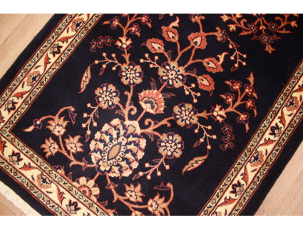 Persian carpet Sarough Runner Wool 207x87 cm Dark blue