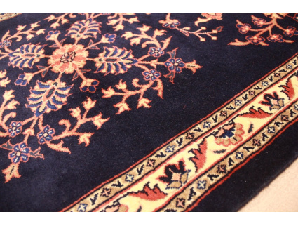 Persian carpet Sarough Runner Wool 207x87 cm Dark blue