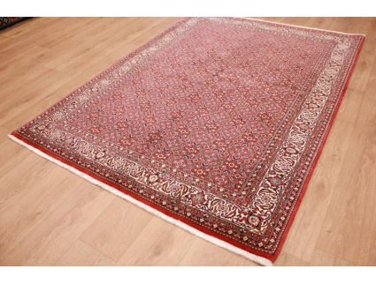 Persian carpet Bidjar with Silk 206x155 cm Red