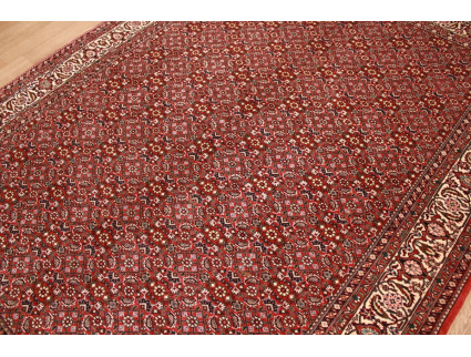 Persian carpet Bidjar with Silk 206x155 cm Red