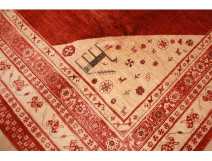 Persian carpet "Ghashghai" pure Wool 295x214 cm Red