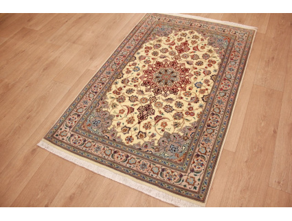 Perserteppich Tabriz Orientteppich mit Seide Beige 156x101 cm