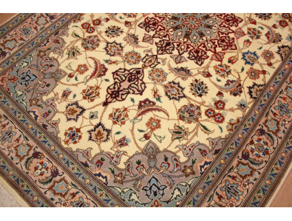 Perserteppich Tabriz Orientteppich mit Seide Beige 156x101 cm