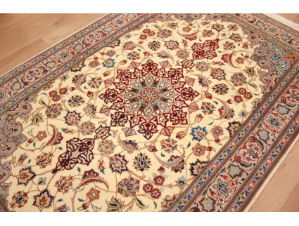 Persian carpet Tabriz with Silk 156x101 cm Beige