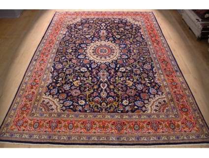 Persian carpet Mashad 415x297 cm Dark blue