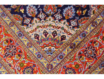 Persian carpet Mashad 415x297 cm Dark blue