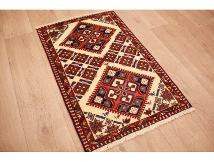 Perserteppich Yalameh Nomadenteppich 95x56 cm Beige