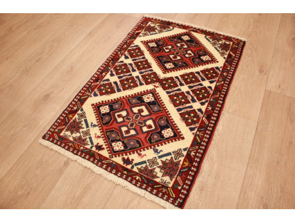 Persian carpet Yalameh pure wool 95x56 cm Beige