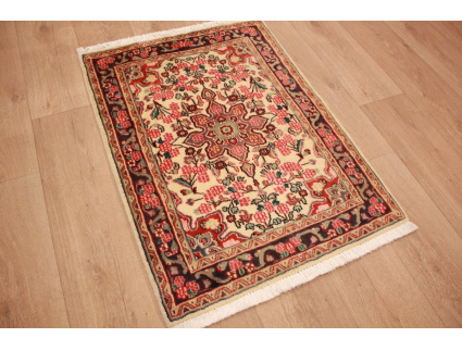 Persian carpet Djozan pure wool  90x74 cm Beige