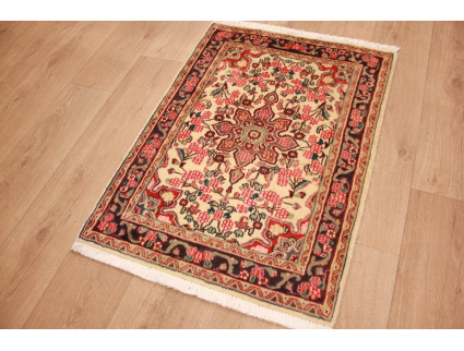 Persian carpet Djozan pure wool  90x74 cm Beige