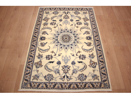 Oriental carpet Persian carpet Nain  139x98 cm Beige