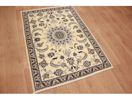 Oriental carpet Persian carpet Nain  139x98 cm Beige