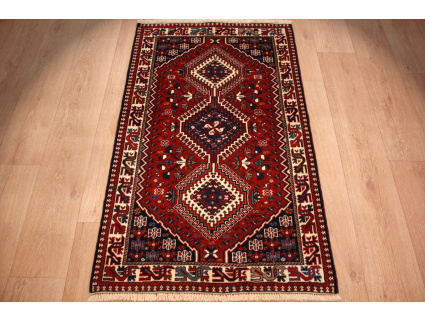 Perserteppich Yalameh Nomadenteppich 133x79 cm Rot