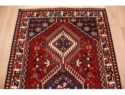 Persian carpet Yalameh pure wool 133x79 cm Red