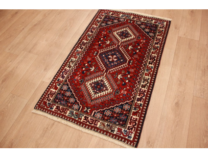 Perserteppich Yalameh Nomadenteppich 133x79 cm Rot