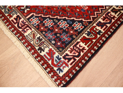 Persian carpet Yalameh pure wool 133x79 cm Red