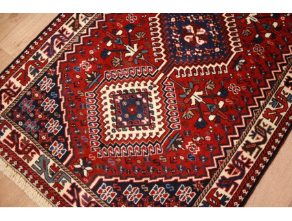 Persian carpet Yalameh pure wool 133x79 cm Red