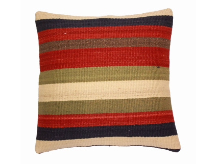 Oriental Kilim Pillow cushion natural colors & wool ca. 40x40 cm