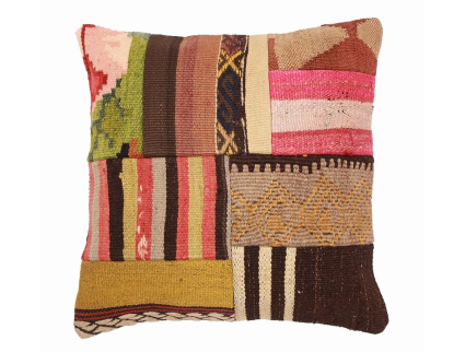 Oriental Kilim Pillow cushion natural colors & wool ca. 40x40 cm