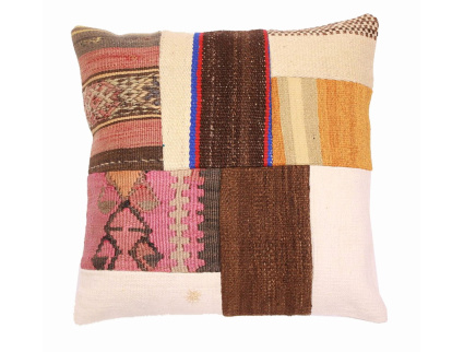 Oriental Kilim Pillow cushion natural colors & wool ca. 40x40 cm