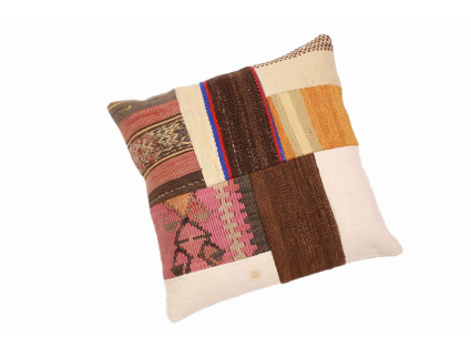 Oriental Kilim Pillow cushion natural colors & wool ca. 40x40 cm