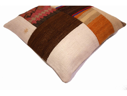 Oriental Kilim Pillow cushion natural colors & wool ca. 40x40 cm